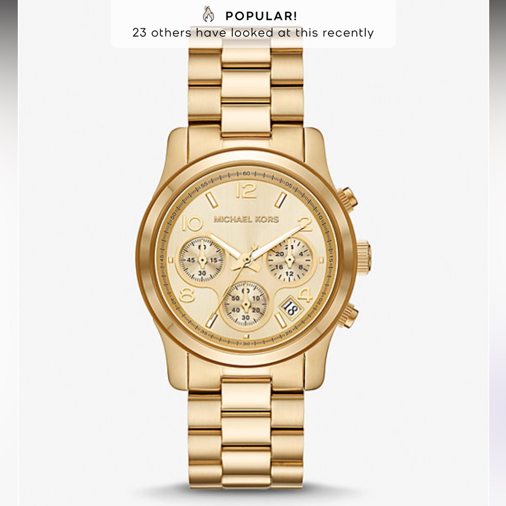 MICHAEL KORS GOLD RUNWAY WATCH